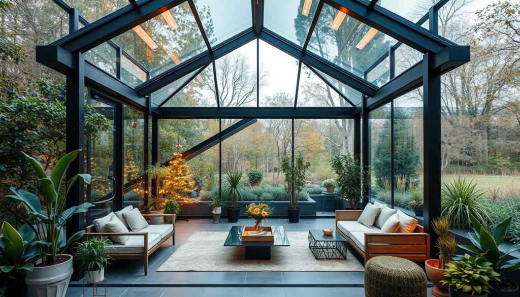 Ganzjährige Nutzung Glas-Pavillon