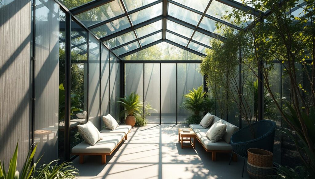 Glaspavillon Akustik und Raumklima Glaspavillon Akustik und Raumklima