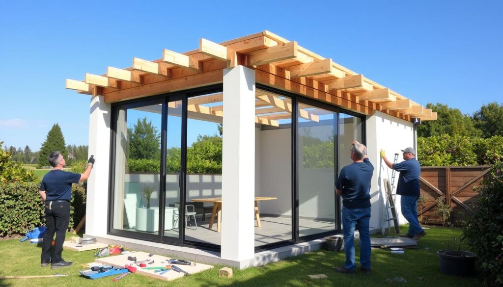 Glaspavillons Montage Fachbetrieb