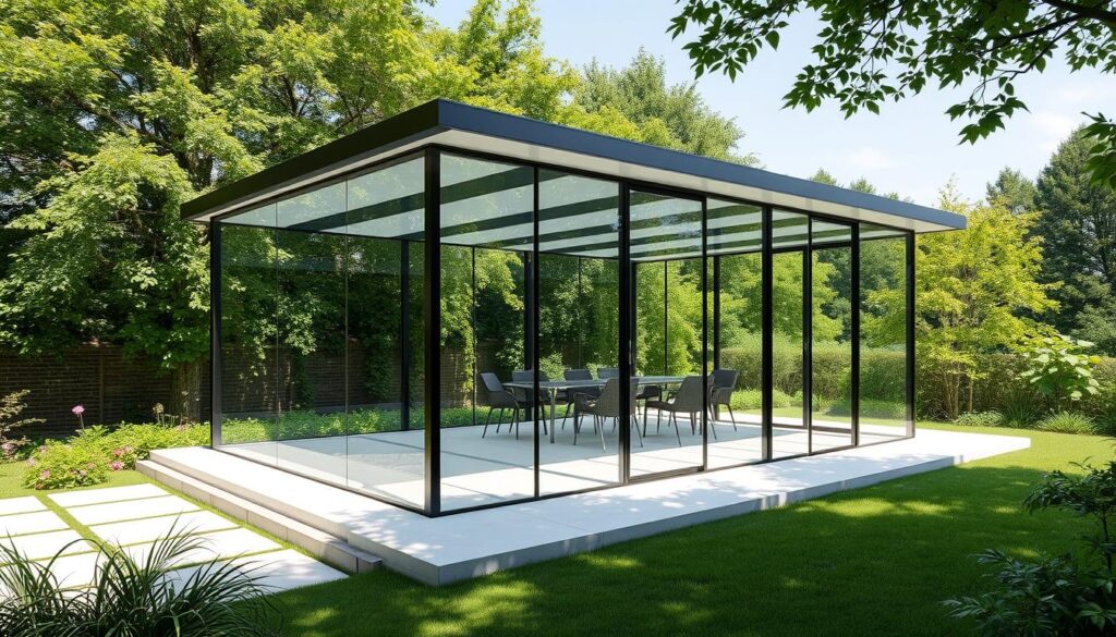 Moderner Glas-Pavillon 4m x 4m