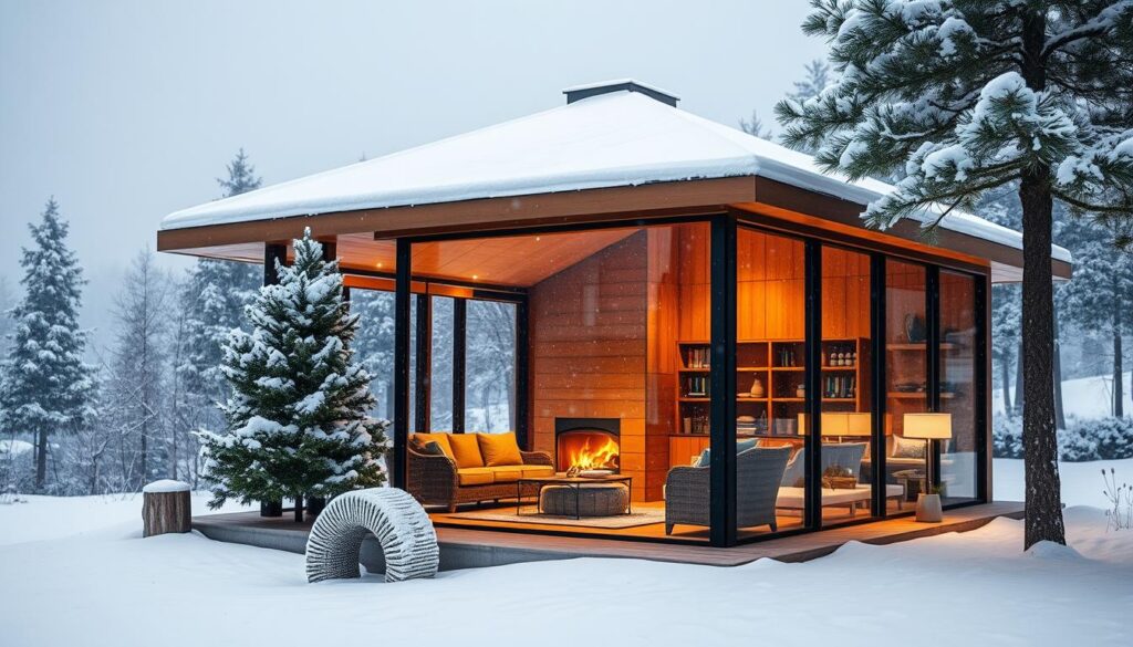 Winterfester Pavillon