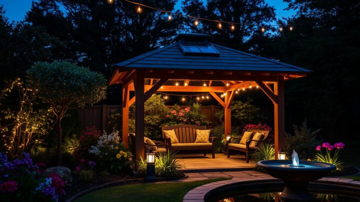 Solarbeleuchtung für Pavillon – Stimmungsvolle Gartenideen
