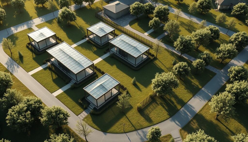 Bebauungsplan für Pavillons