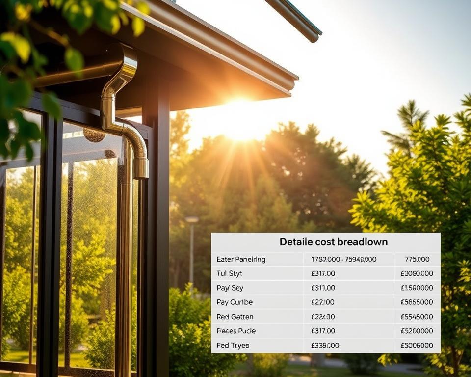 Dachrinne Glas-Pavillon Kostenplanung Dachrinne Glas-Pavillon Kostenplanung