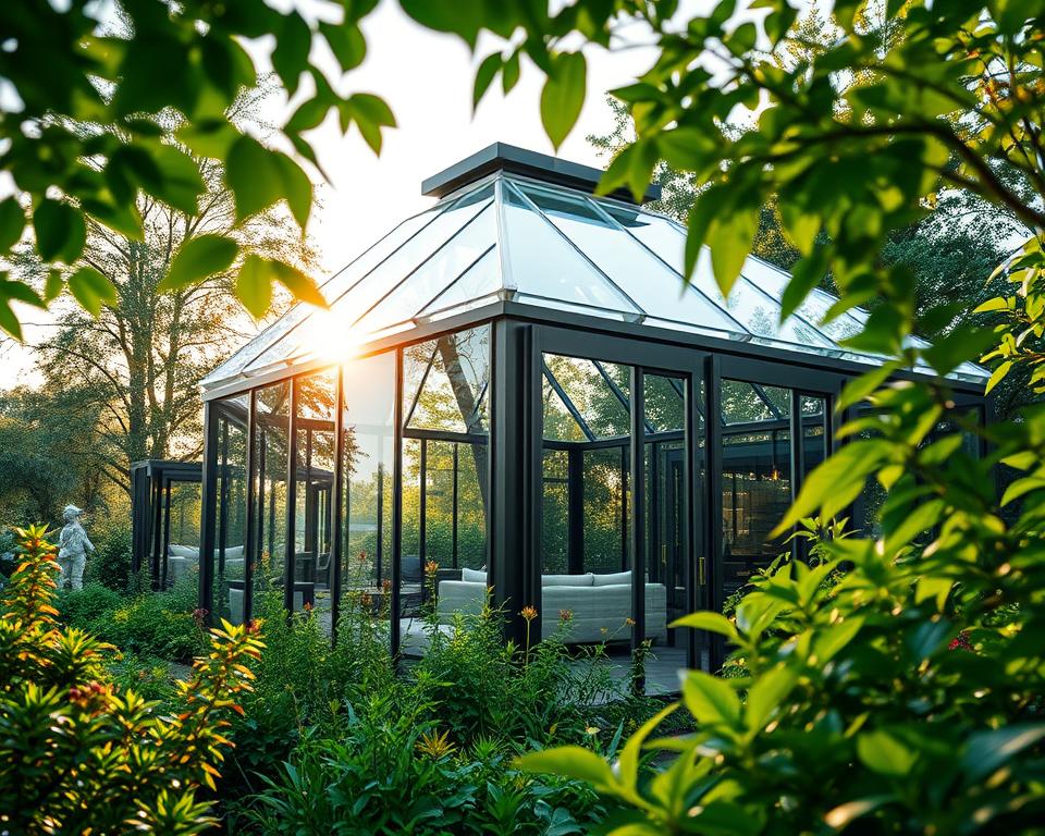 Glaspavillon Gestaltungsideen