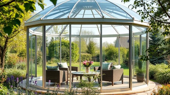 Glaspavillon rund und drehbar Vorteile einfach erklärt