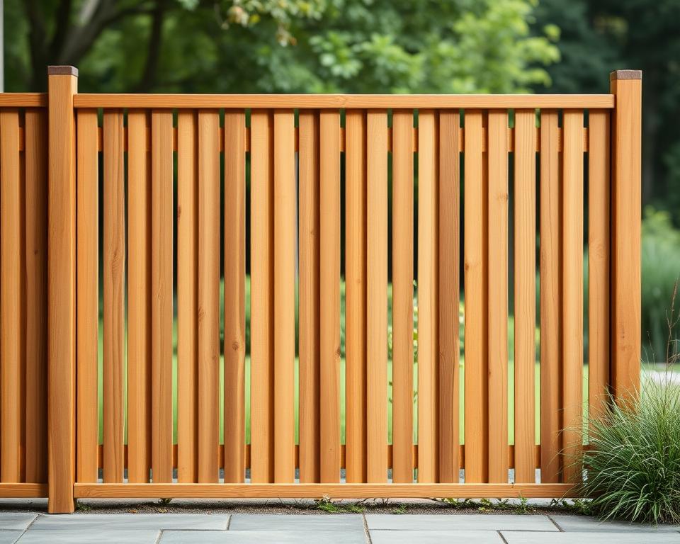 Moderner Holzzaun als Sichtschutz