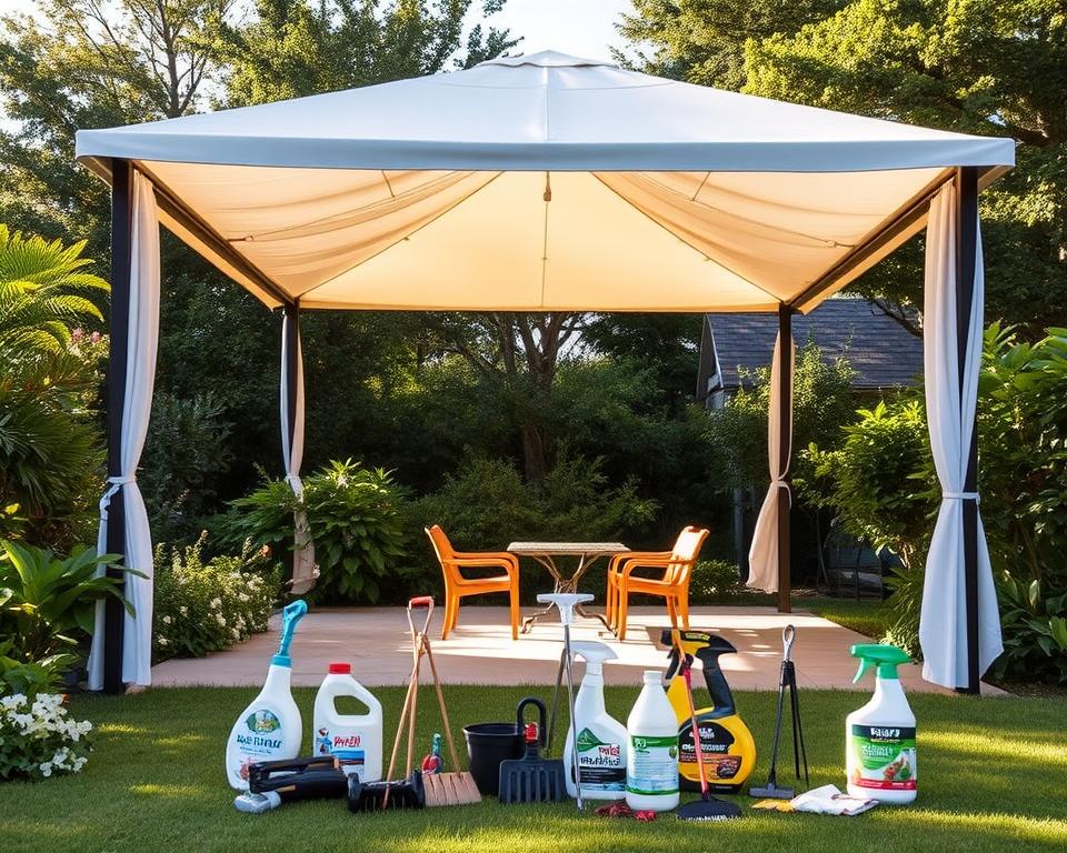 Pavillon 3x3 Pflege und Wartung