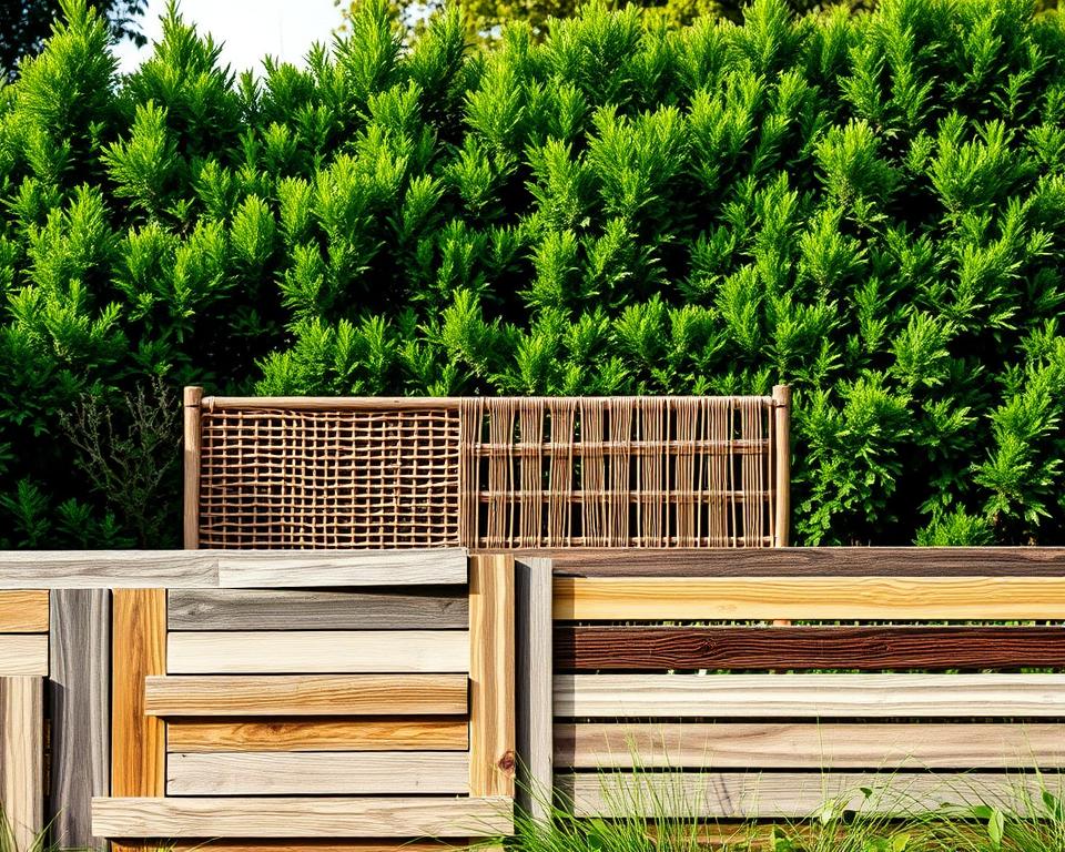 Sichtschutzzaun Materialien