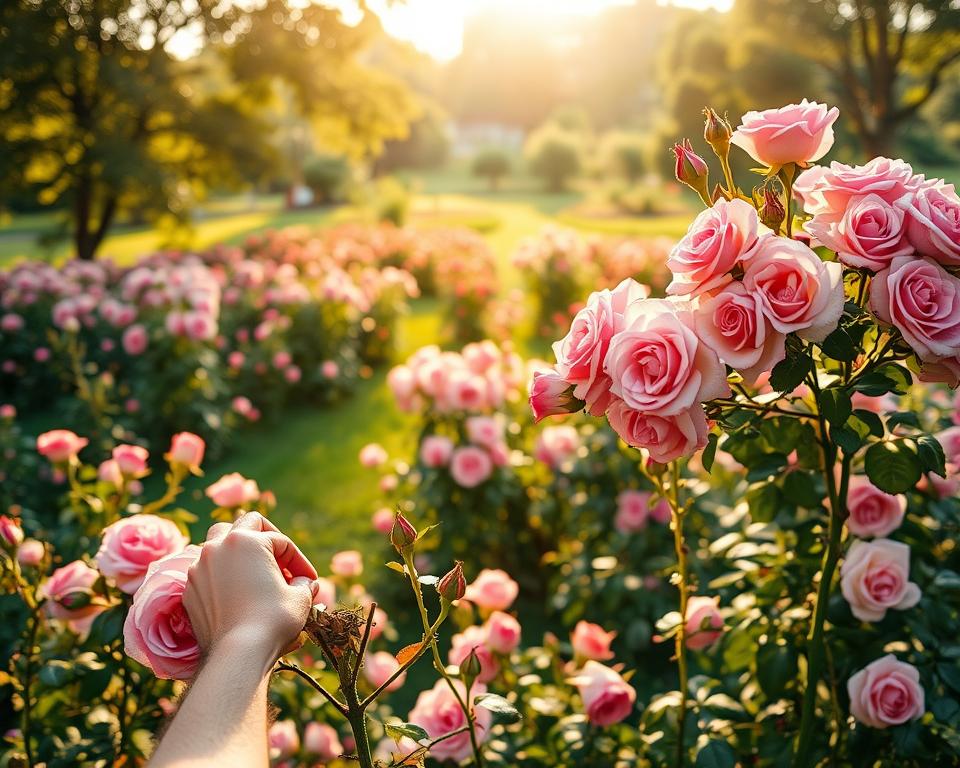 Sommerschnitt Rosenpflege