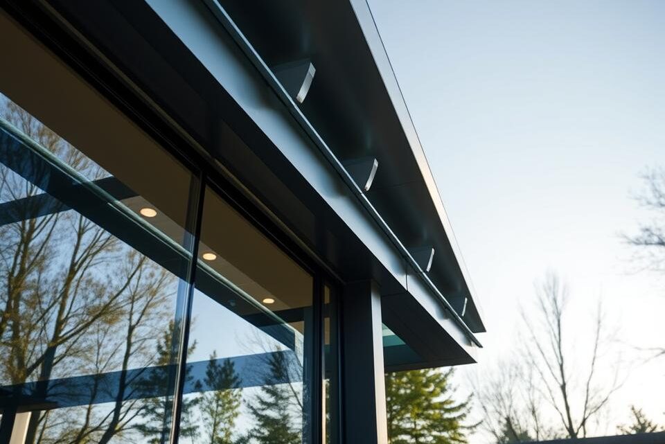 Dachrinne für Glas-Pavillon | Effektiver Regenschutz