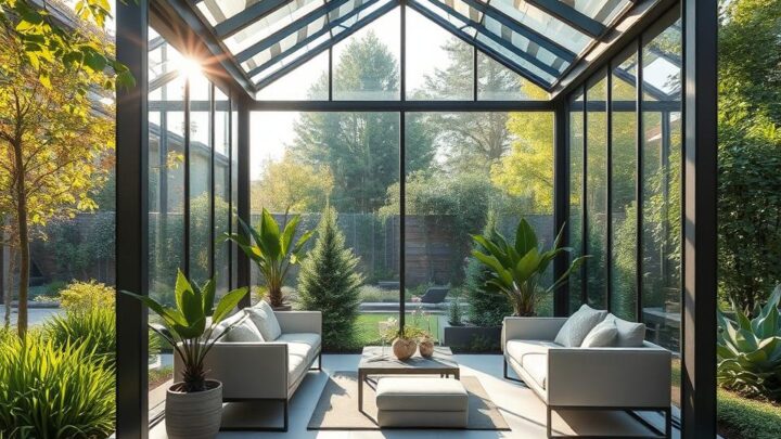 Glas-Pavillon dekorieren: Stilvolle Gestaltungsideen