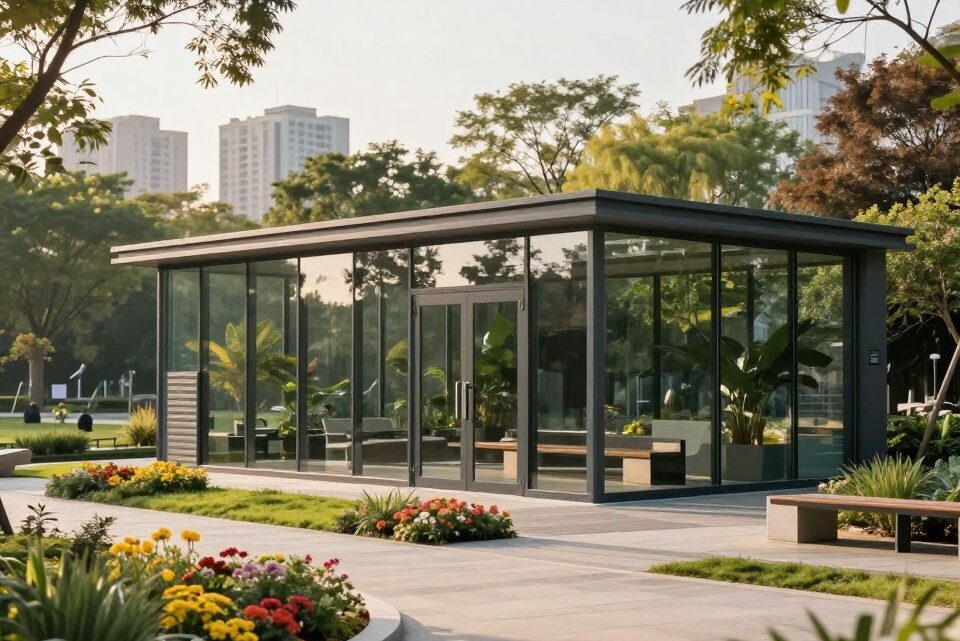 Der perfekte Glas-Pavillon mit Abhörschutz