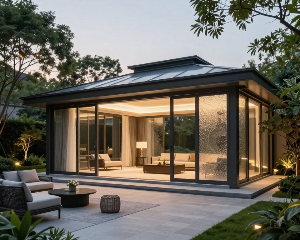 Premium Glas-Pavillon mit Abhörschutz